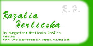 rozalia herlicska business card